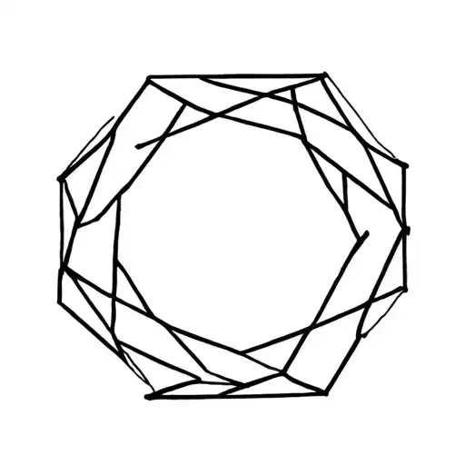 Please Create A Hexagon Where One Piece Is Colored In Black