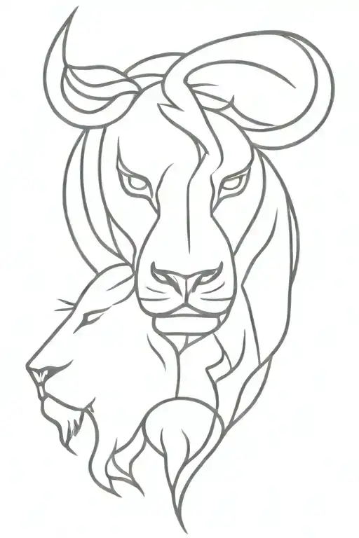 Taurus And Lion Face