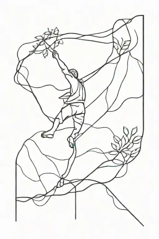 Climbing Tattoo Little Abstract