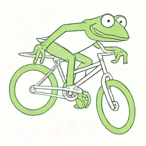 Kermit The Frog Riding A Bmx Bike