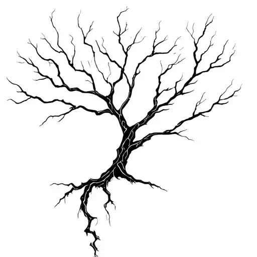 Tree That Turns Into Lightning At The Branches