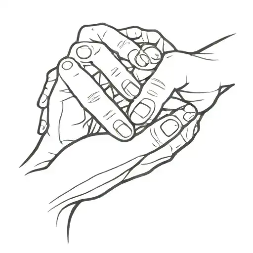 Mom Holding Baby's Hand Holding