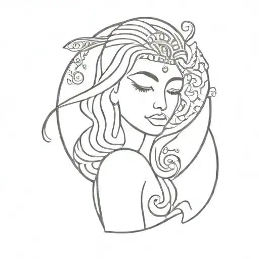 Virgo And Ethnic Pattern