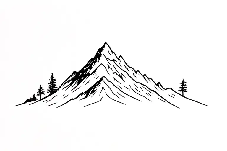 Mountain And Tree With Online Details