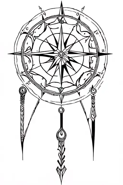 Web Of Wyrd With Vegvisir Viking Compass