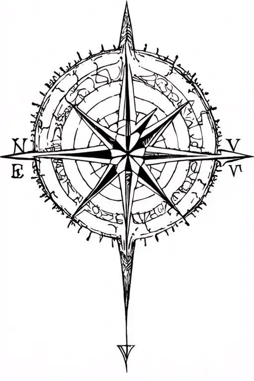 Web Of Wyrd With Vegvisir Viking Compass
