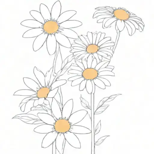 Daisy Flowers Intertwined Vines