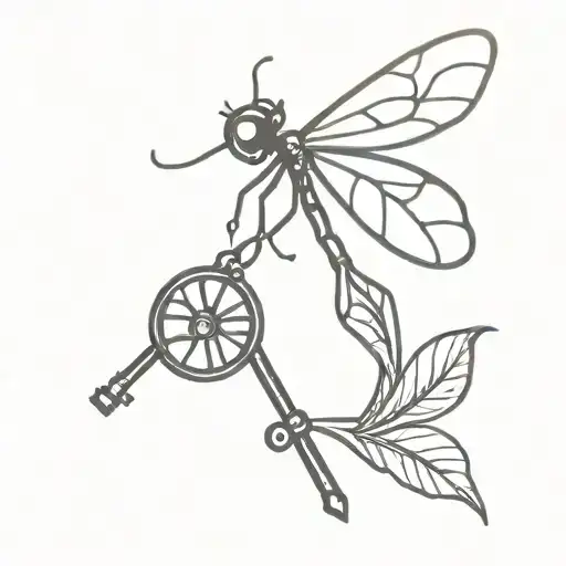 Coraline Key With Dragonfly Wings