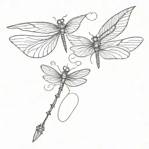 Button-key With Dragonfly Wings