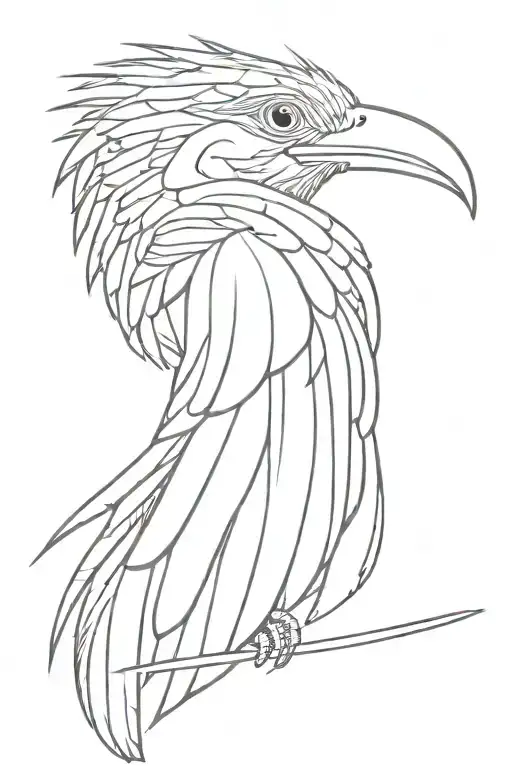 Quetzal Bird Flying Profile View
