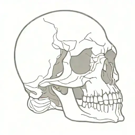 A Skull With An Open Mouth And A Hole On Top Of The Skull