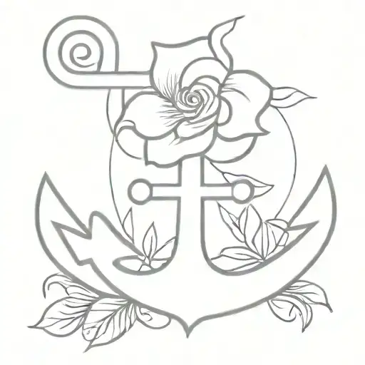 Anchor Flower One Side