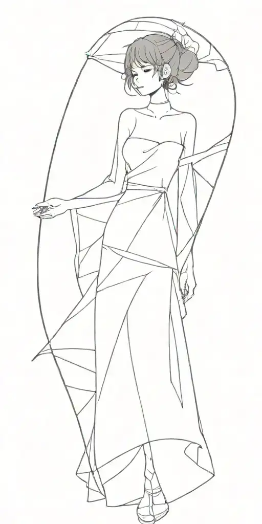 Anime Woman In Big Dress