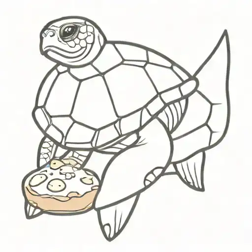 Sea Turtle Eating A Cookie