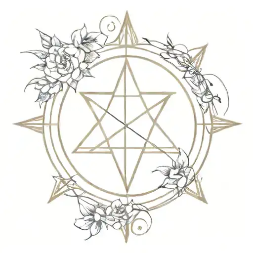 Wind Rose And Note Surrounded