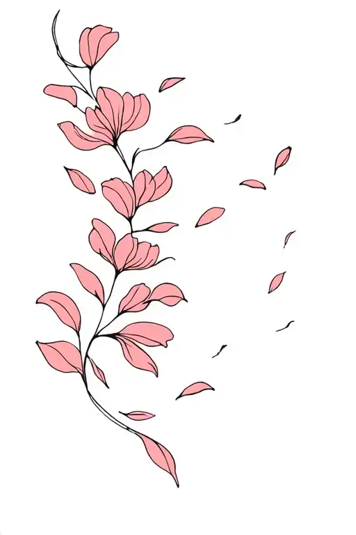 Flower Petals Fly To The Sky