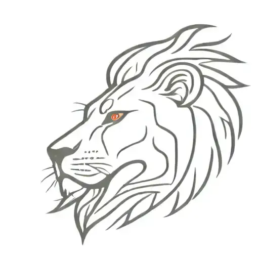 A Minimalist Lion Head With The Galatasaray Logo Subtly Incorporated Into The Mane