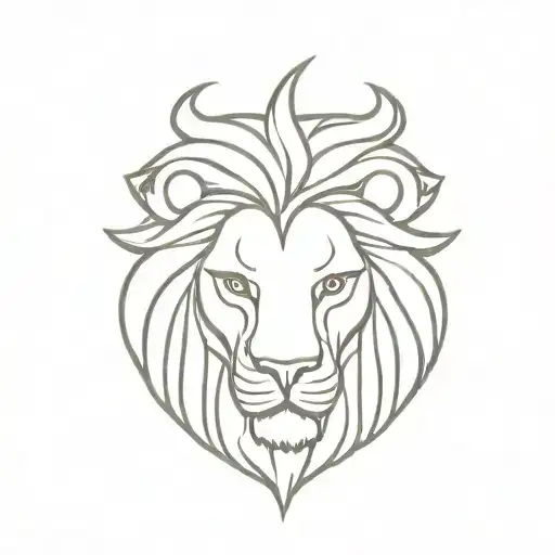 A Minimalist Lion Head With The Galatasaray Logo Subtly Incorporated Into The Mane