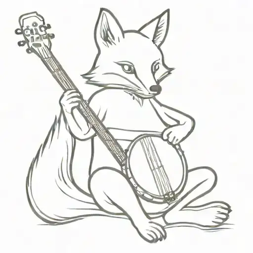 Fox Playing Banjo
