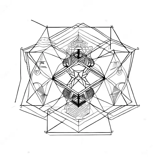 Geometry Lines With Scorpio Zodiac And Mandala