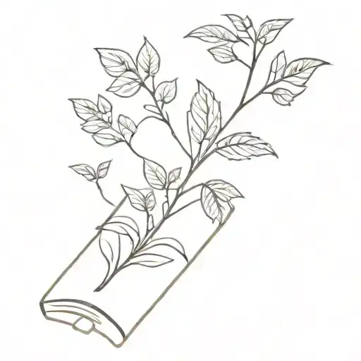 Book And Plants Growing