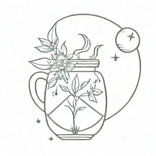 Alchemist Pot Sun And Moon