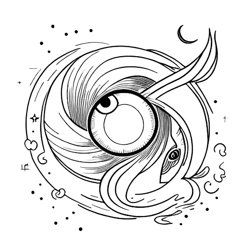 Eye Whit A Moon Inside