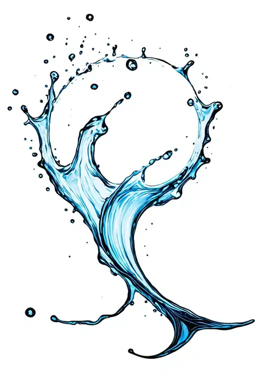 Water Splash Round For Leg