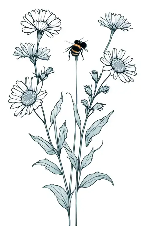 Delphinium Daisy Carnation Bumblebee