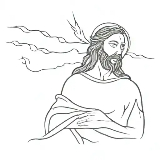 Jesus Protecting Somone In A Storm