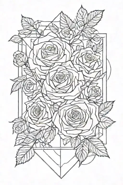 Tesseract With Roses Around It