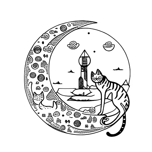 Moon And Cats