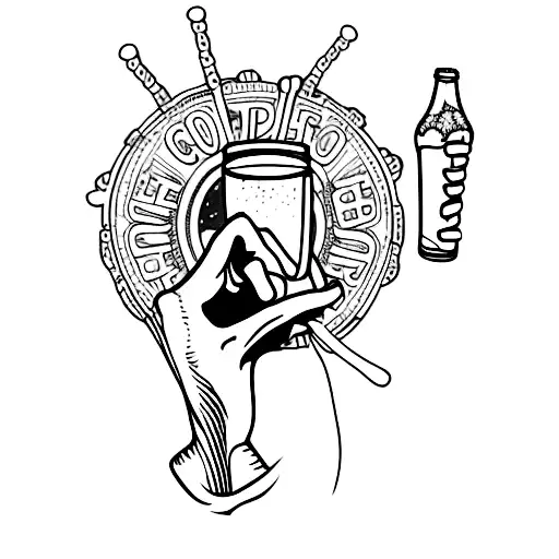 One Skeleton Hand Holding A Beer Can