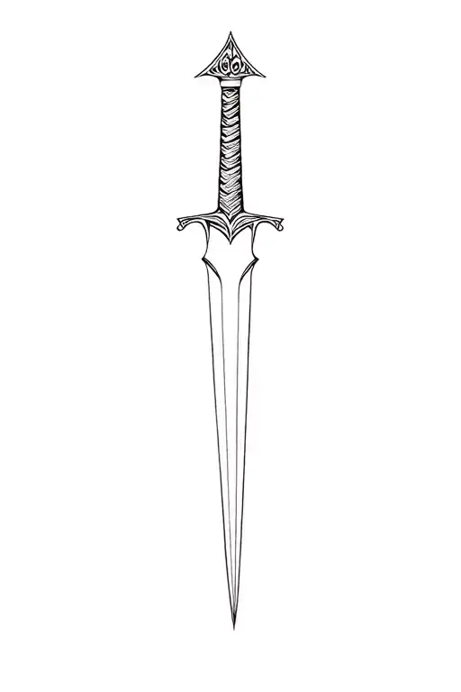 Dagger With Room For Text On Blade