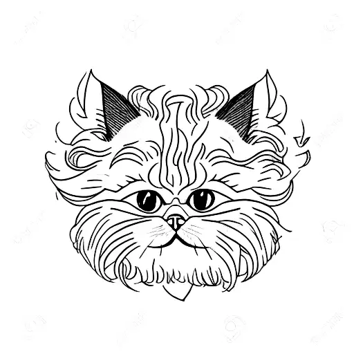 Persian Cat With Two Heads In One Body