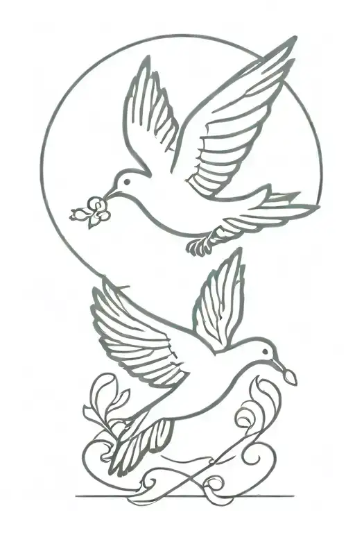 Dove And Heart Memorial