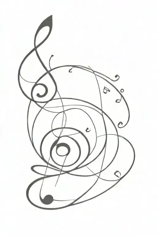Music Note Intertwined