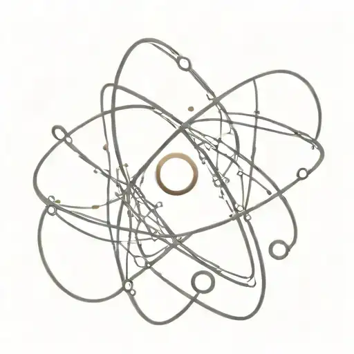 A Unique Tattoo Of An Atom And Heart Combined To Represent Everlasting Love