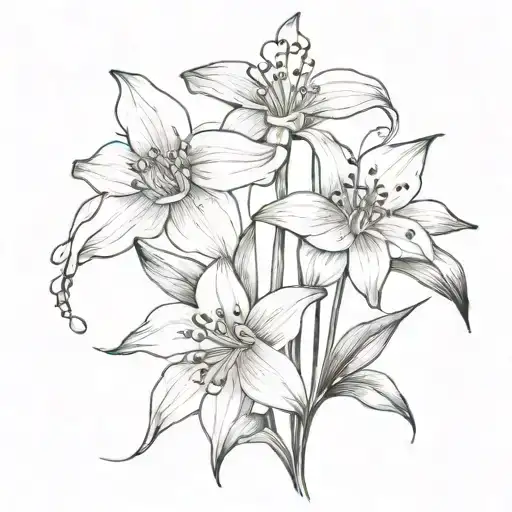 1 Narcissus And 1 Lily Of The Valley Flower