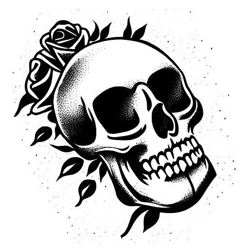 Skull With Roses