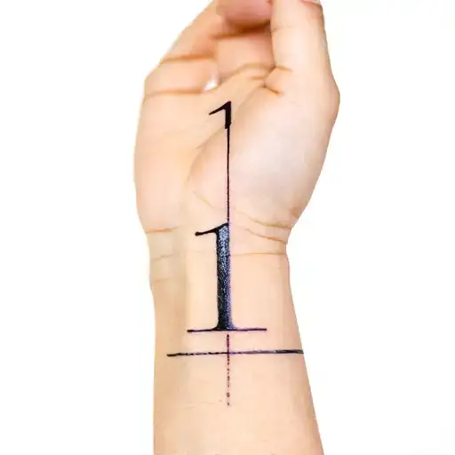 The Word One And The Number 1 Mirror Effect On The Wrist