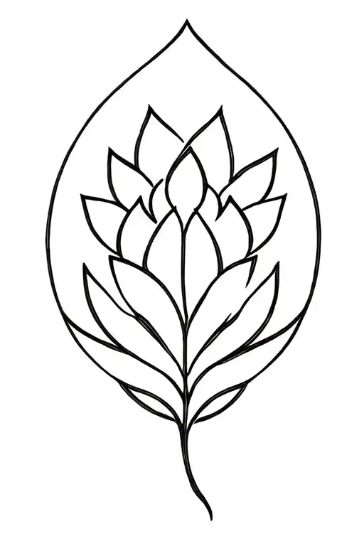 Unalome Symbol Lotus Flower