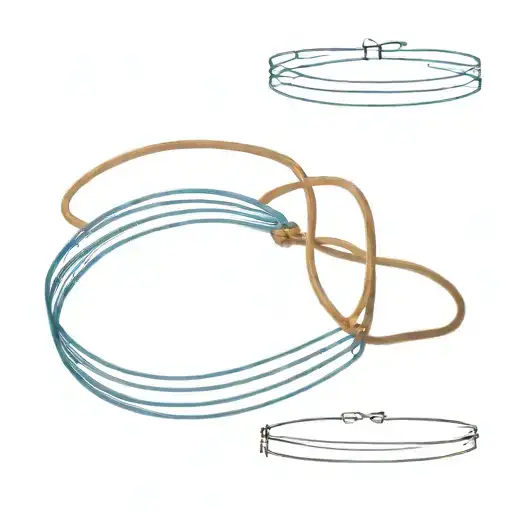 Thin Line Armband In Blue With Only Two Lines