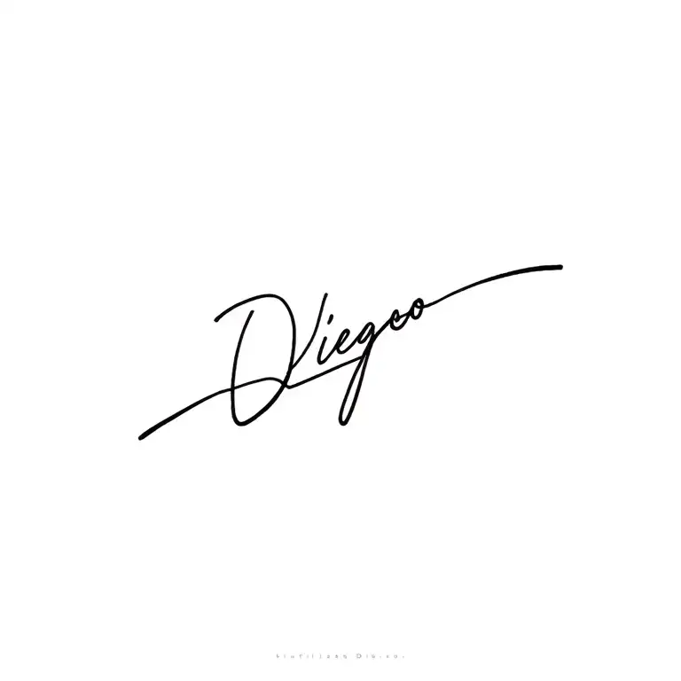 Name Diego In Cursive Font