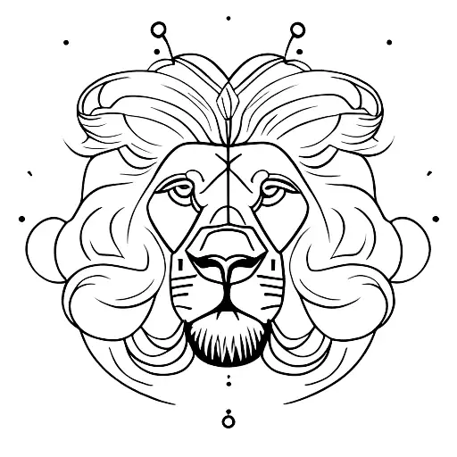Lion's Head Wearing A Crown