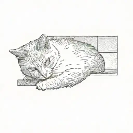 A Cat Sitting On A Window Sill