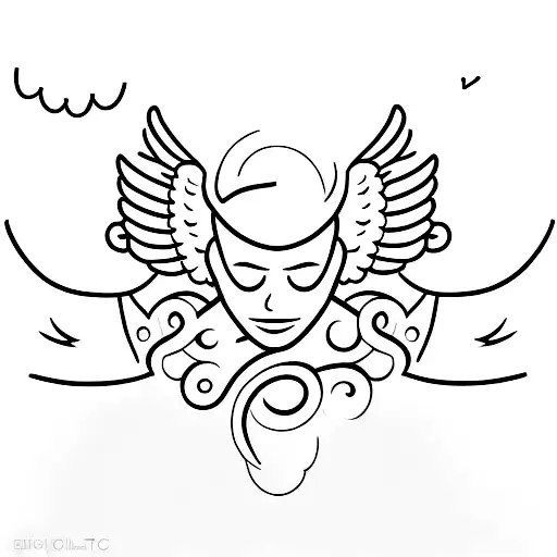 Semi-colon With Angel Wings