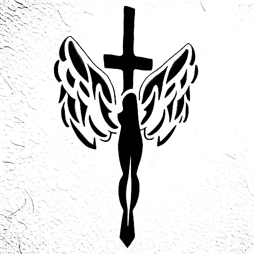 Angel Holding Cross