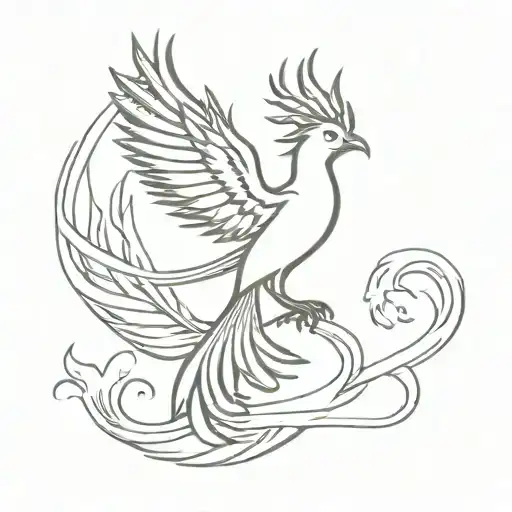Phoenix With Book Open