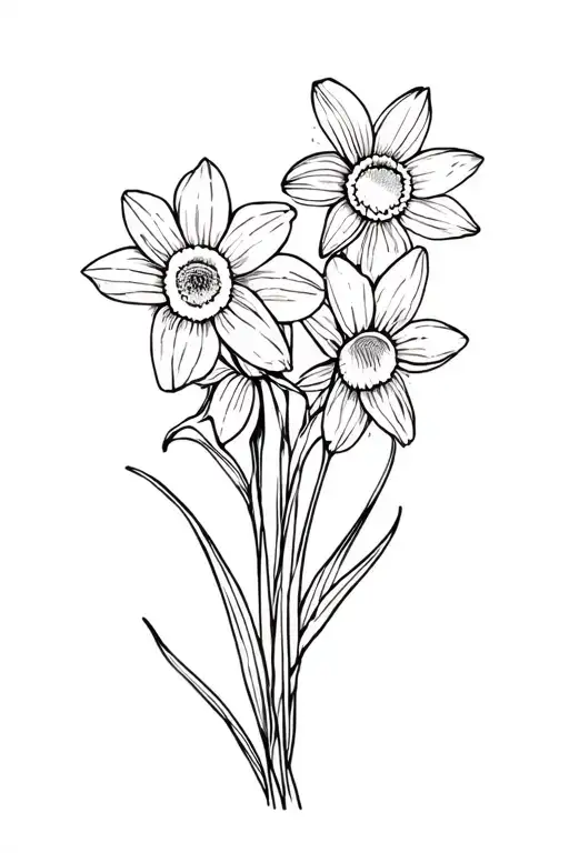 Narcissus And Daisy Flower Bouquet